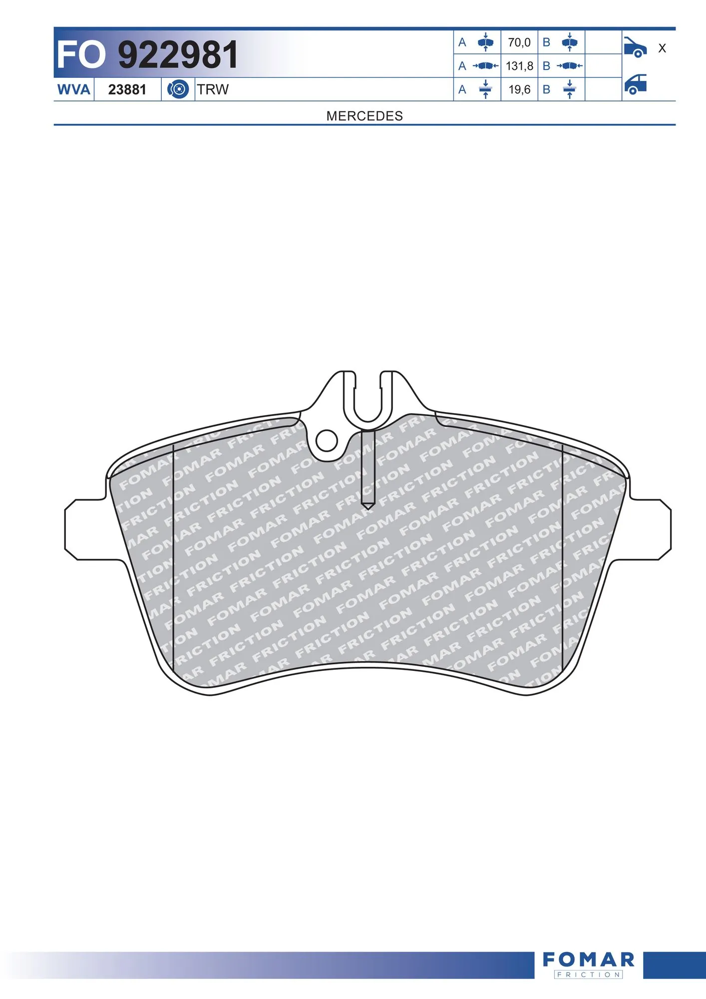 Brake Pad Set, disc brake